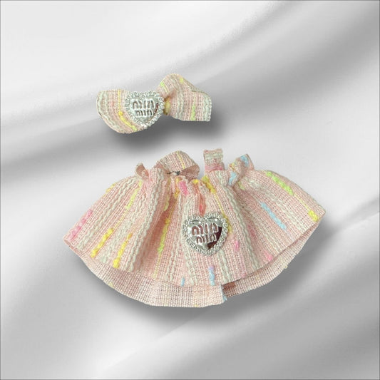 Pop Mart Labubu Clothes Collection Light Pink Colored Dress Labubu