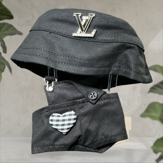 Pop Mart Labubu Clothes Collection LV Black 2 Piece Labubu Set