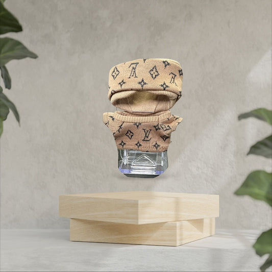 Pop Mart Labubu Clothes Collection LV Black And Brown Labubu Set