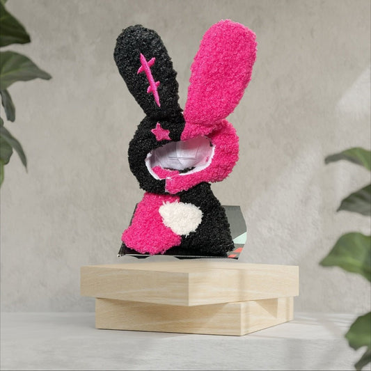 Pop Mart Labubu Clothing Collection Pink And Black Bunny Set Labubu