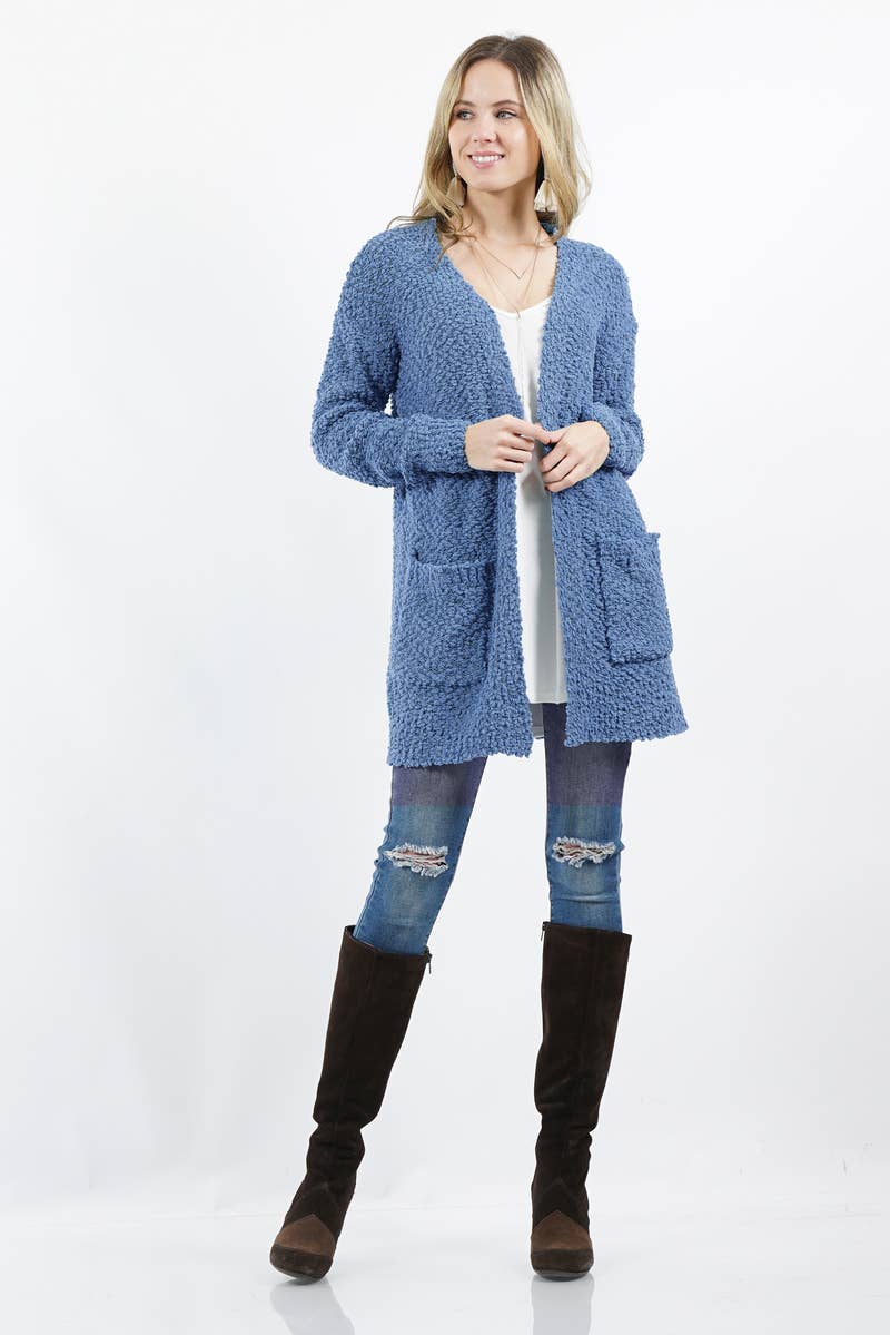 `"Popcorn Sweater Cardigan