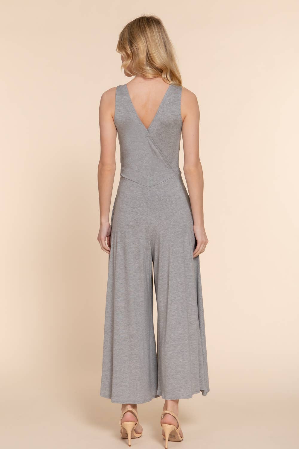 .0702 Double Layer Surplice Jumpsuit w/ Side Pockets SI-26087