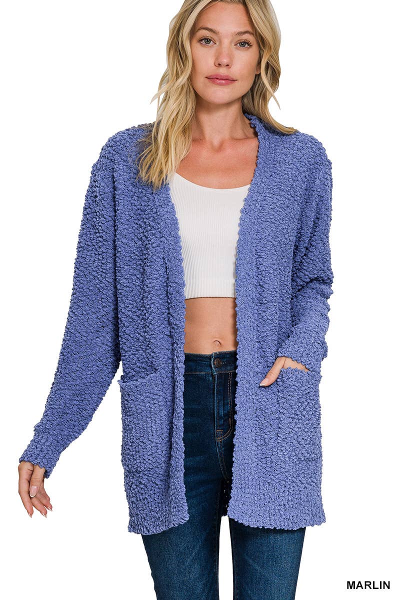 `"Popcorn Sweater Cardigan
