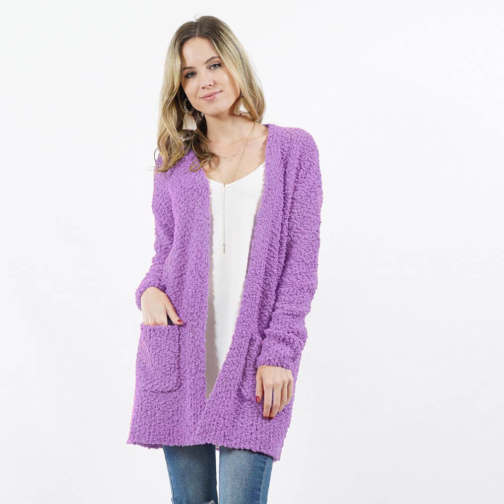 `"Popcorn Sweater Cardigan