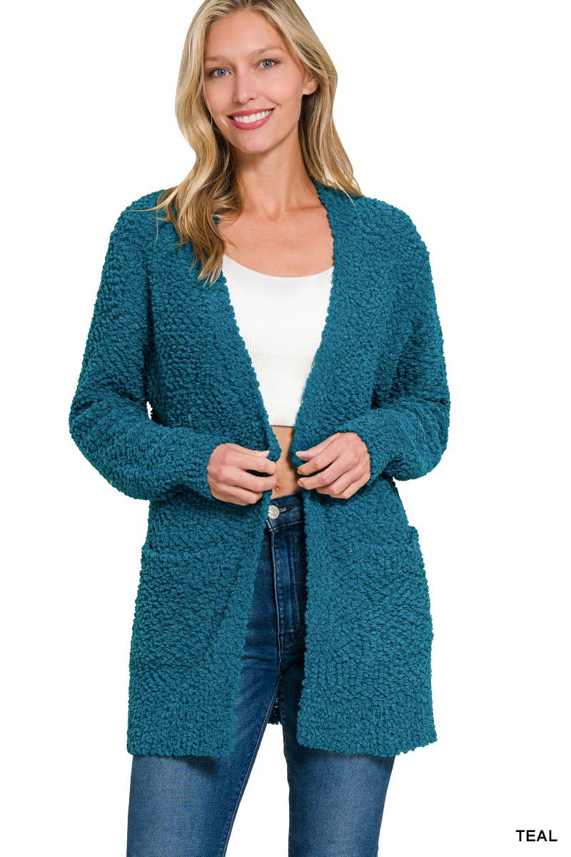 `"Popcorn Sweater Cardigan