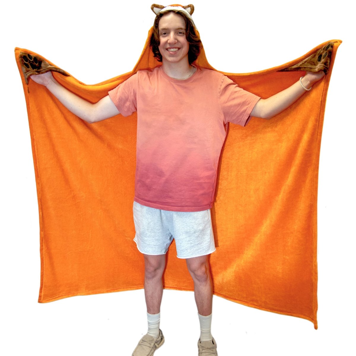 Plush Hooded Animal Blanket with Pockets